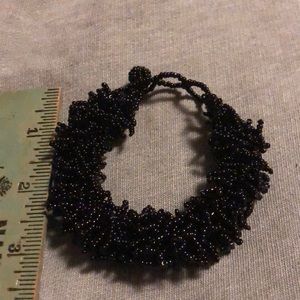 Black beaded bracelet for a fancy night out!